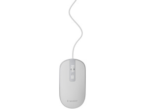 Gembird - Ratón Óptico Gembird Con Cable Usb En Blanco Y Plata Gb71400