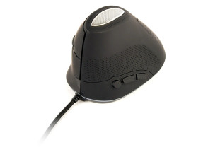 Ratón con Cable y Sensor Óptico GEMBIRD MUS-ERGO-03. 3200 DPI Negro
