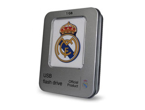 Memoria USB escudo Real Madrid 1 GB Caja Metálica