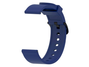 Correa Universal Silicona 20mm para Smartwatch Xiaomi/Amazfit/Samsung/Huawei/Realme/Ticwatch - Azul oscuro