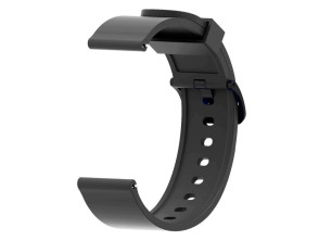 Correa Universal Silicona 20mm para Smartwatch Xiaomi/Amazfit/Samsung/Huawei/Realme/Ticwatch - CROCOCASE - Negro
