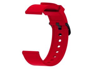 Correa Universal Silicona Gum 20mm para Smartwatch Xiaomi/Amazfit/Samsung/Huawei/Realme/Ticwatch - Rojo