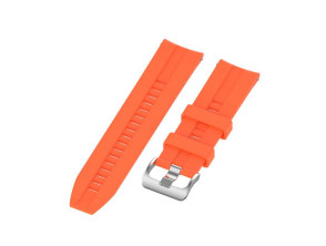 Correa Universal Silicone Rut 20mm para Smartwatch Xiaomi/Amazfit/Samsung/Huawei/Realme/Ticwatch - Naranja