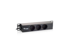 Regleta de alimentación para rack 10" con tomas - Aluminio 1U EQUIP