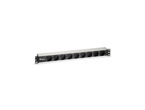 Regleta de Alimentación Aluminio Rack 19" 1U 9 Tomas