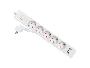 Añadir a la cesta Regleta EQUIP 245555 5 Tomas SCHUKO USB-A/C Blanco Regleta EQUIP 245555 5 Tomas SCHUKO USB-A/C Blanco
