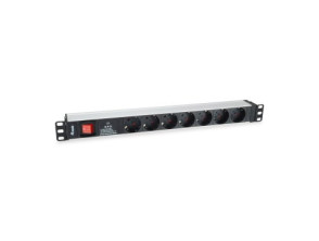 Regleta Alimentación 7 Tomas con Interruptor y Protector Sobretensión 19" 1U