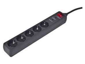 Gembird SPG5-C-10 – Regleta de 5 Tomas con Protección Antipicos