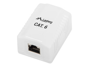 Conector de Superficie LANBERG Cat.6 FTP Apantallado 1x RJ45 Blanco