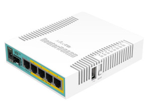 Añadir a la cesta Router MikroTik hEX PoE 5 puertos Gigabit 4 salidas PoE 802.3af/at SFP Router MikroTik hEX PoE 5 puertos Gigabit 4 salidas PoE 802.3af/at SFP