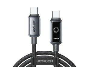 Joyroom Cable USB-C a USB-C Intelligent Power‑Off 100 W 1,2 m Negro