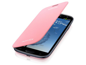 Tapa trasera Galaxy S3 + funda libro oficial Rosa