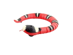 Serpiente Astuta Roja con Detección Inteligente - Juguete Interactivo para Gatos