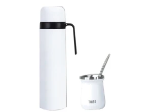Añadir a la cesta Termo Mate Bombilla y Calabaza Blanco - Set Completo para Mate Termo Mate Bombilla y Calabaza Blanco - Set Completo para Mate