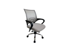 Silla de Oficina Equip de Malla Gris Claro con Recubrimiento PU de Alta Calidad - Diseño Ergonómico
