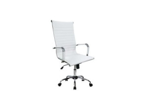 Silla de Oficina Equip Respaldo Alto Blanco PU Alta Calidad - Ergonómica