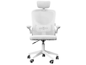 SILLA ERGONOMICA MARS GAMING BLANCO MALLA TRANSPIRABLE CON REPOSACABEZAS