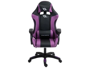 Silla Gaming PowerGaming Negro y Lila - Comodidad y Estilo para Jugadores