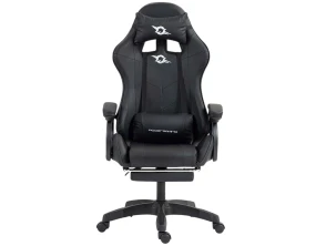 Silla PowerGaming Negro con Reposapiés