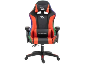 PowerGaming Silla LED RGB Negro+Rojo