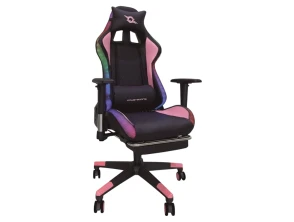 Silla PowerGaming LED RGB V2 Rosa con Reposapiés - Comodidad y Estilo en un Producto Gaming