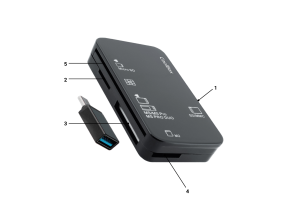 Lector de Tarjetas Externo COOLBOX CRE4AC - USB 3.0 SD/SDHC/SDXC MicroSD - Adaptador USB-C MS DNIe 4.0