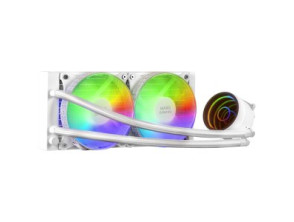 SISTEMA DE REFRIGERACION LIQUIDA MARS GAMING ML-ONE240 WHITE 2x (12x12) ILUMINACION FRGB TPD 400W PA