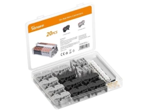 Sonoff 211 Gris - Conector de Cables para Carril DIN Pack de 20 unidades