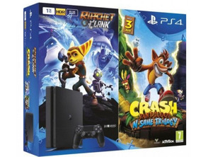 SONY PS4 1TB SLIM Crash bandicoot n.sane trilogy + ratchet & clank