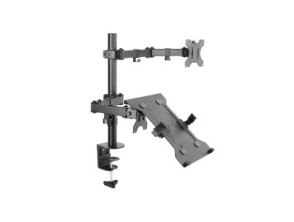 SOPORTE DE MESA EQUIP 650119 PARA 1 O 2 PANTALLAS 13"-32" CON DOBLE BRAZO