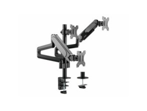 SOPORTE DE MESA ALUMINIO EQUIP 650134 PARA 3 PANTALLAS 17" - 27" INCLINABLE Y GIRATORIO