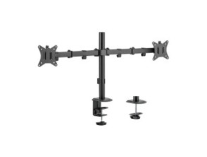SOPORTE DE MESA PARA 2 PANTALLAS 17"-32" EQUIP 650157 INCLINABLE Y GIRATORIO 360° VESA MÁXIMO