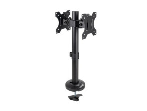 SOPORTE DE MESA TOOQ DB1132TN-B PARA 2 PANTALLAS 17"-32" GIRA E INCLINA COLOR NEGRO