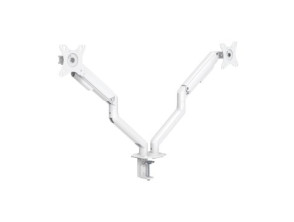 SOPORTE DE MESA TOOQ DB4132TNR-W - Blanco, 2 Pantallas 17-32 Pulgadas, 9kg/Brazo, VESA 100x100