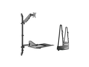 SOPORTE DE PARED PARA PANTALLA 17"-32" CPU Y TECLADO EQUIP 650170 Max. 8Kg VESA 100x100