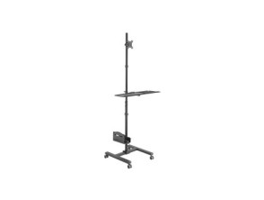 Soporte de Suelo con Ruedas para Pantalla 17"-32" y CPU Equip 650171 - VESA 100x100