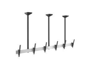 SOPORTE DE TECHO PROFESIONAL INCLINABLE PARA 3 PANTALLAS 45"-50" - EQUIP 650374 MAX. 50KGS POR PANTALLA