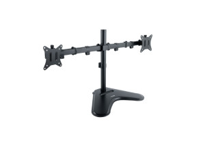 SOPORTE MESA TOOQ PARA 2 PANTALLAS 17''-32'' GIRATORIO E INCLINABLE NEGRO