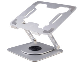 Ewent Ew1267 Soporte De Aluminio Para Portátil Con Rotación De 360º Plata