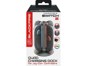 BLACKFIRE QUAD CHARGING DOCK JOY-CON CONTROLLERS LED RGB