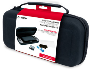 NACON STARTER PACK BLACK ( FUNDA + SCREEN PROTECTOR + 1 BOX FOR 4 GAMES)