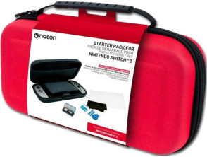 NACON STARTER PACK RED (FUNDA + SCREEN PROTECTOR + 1 BOX FOR 4 GAMES)