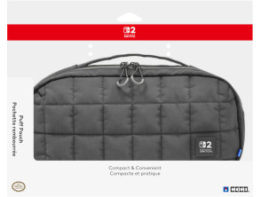 HORI PUFF POUCH BLACK (FUNDA ACOLCHADA NEGRA) ( SWITCH2 / SWITCH / OLED )