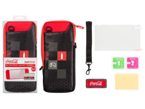 KIT 3 EN 1 BAG + SCREEN PROTECTOR + GAME CASE COCA-COLA