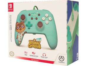 POWER A ENHANCED WIRED CONTROLLER ANIMAL CROSSING TOM NOOK