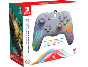 PDP AFTERGLOW WAVE WIRED CONTROLLER GREY (GRIS) ( SWITCH 2 )