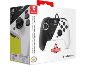 PDP FACEOFF DELUXE + AUDIO WIRED CONTROLLER BLACK/WHITE (NEGRO/BLANCO) ( SWITCH 2 / OLED )
