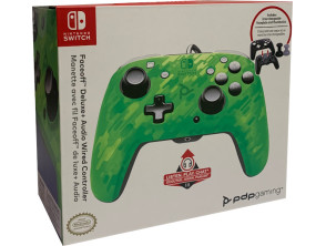 PDP FACEOFF DELUXE + AUDIO WIRED CONTROLLER VERDE CAMO ( SWITCH 2 )