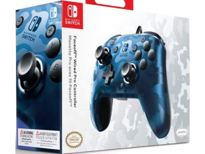 PDP FACEOFF DELUXE + AUDIO WIRED CONTROLLER CAMO AZUL ( SWITCH 2 )