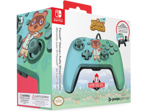 PDP FACEOFF WIRED CONTROLLER+AUDIO WIRED CONTROL ANIMAL CROSSING NEW HORIZON TOM NOOK ( SWITCH 2 )